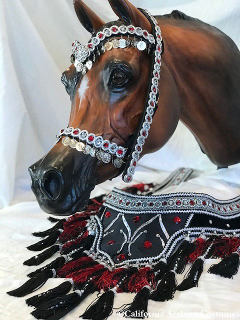 BlackSilverRedFinalHeadStall