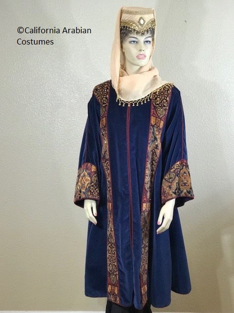 Blue, Burgundy and Carmel Native Costume California Arabian Costumes